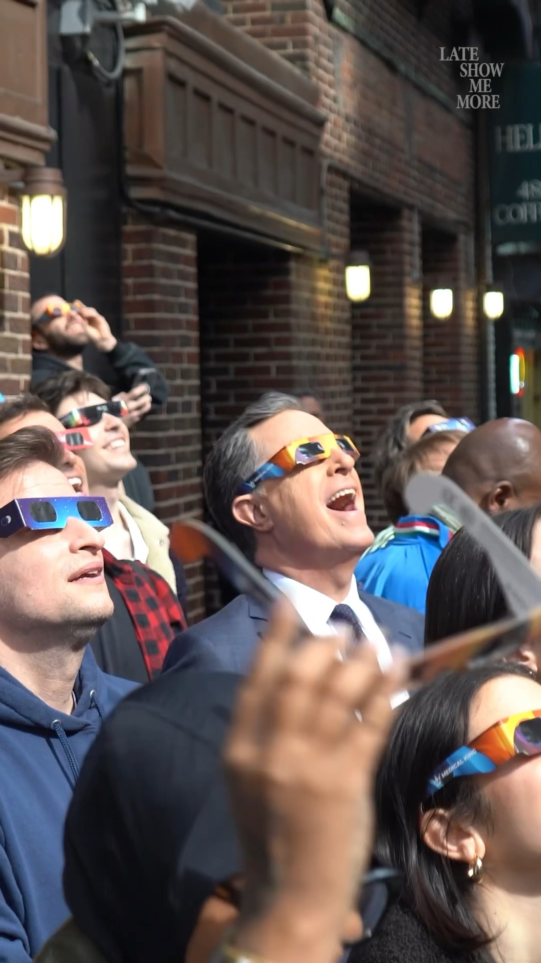 The totality of The Late Show staff celebrated Eclipse Day, including one Benny Colbert. #shorts