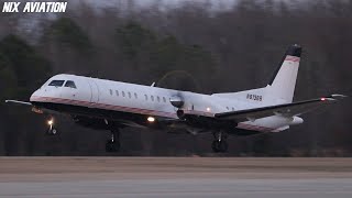 SAAB 2000 TAKEOFF @ OXFORD - Wildcat Touring - Plane Spotting