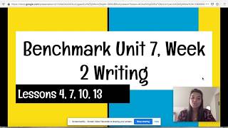 Benchmark Unit 7 Week 2 Writing