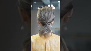 【１分アレンジ】くるりんぱ3個のローポニー#簡単アレンジ #セルフアレンジ #hairstyle #hair #ミディアムヘア #髪型 #まとめ髪 #大人カジュアル #大人かわいい｜ミルチャンネル mille channel
