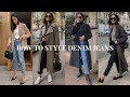 HOW TO STYLE DENIM JEANS FOR WINTER | LOOKBOOK