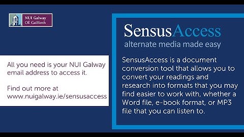 Sensus Access - how to use