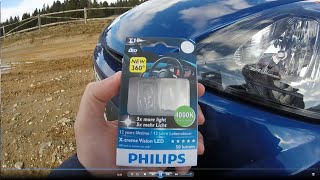 Philips Vision LED (w5w) 4000k parking lights - YouTube