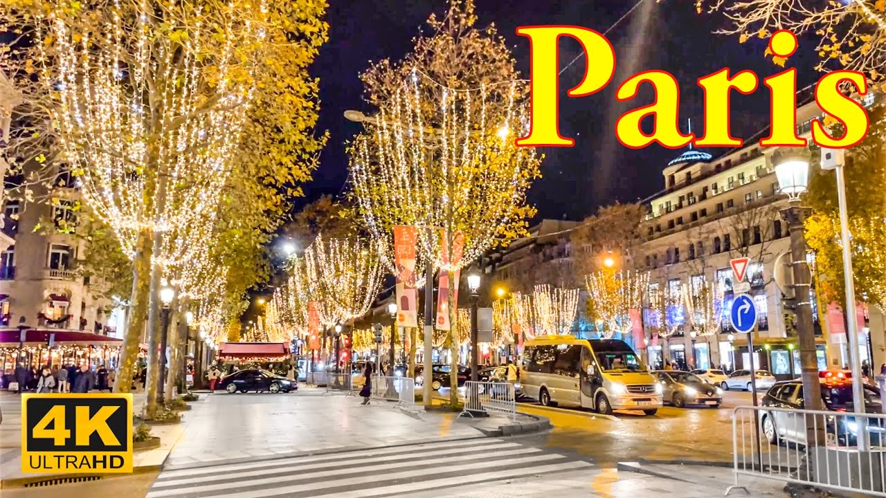 Paris, France🇫🇷 - Paris Christmas Lights 2023 | Christmas Walk 4K  | Paris 4K | A Walk In Paris