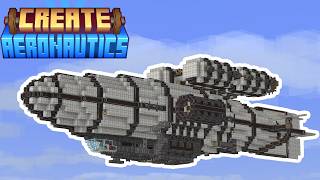Upgrading my friends WORKING airship in minecraft (CREATE AERONAUTICS SHOWCASE)