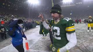 Aaron Rodgers leaves Lambeau Field after heartbreaking loss vs. 49ers