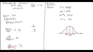 How to double precision with st  error of the mean