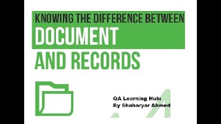 Difference between a document and record
