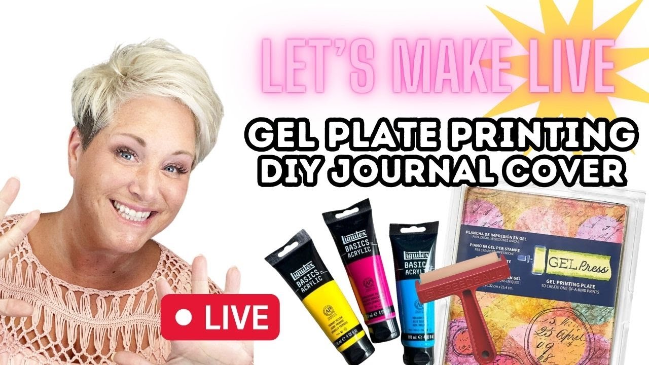 Junk Journal Gel Plate Cover LIVE