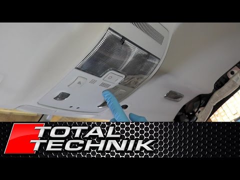 How to Remove Main Roof Reading Light   Audi A4 S4 RS4   B6 B7   2001 2008   TOTAL TECHNIK