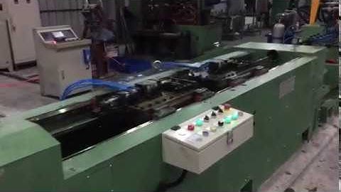 Combined drawing machine straightening and cutting