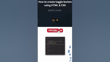 How to create toggle button.#htmlcss  #css#html5#coding #software #python #viralvideo #viralshorts