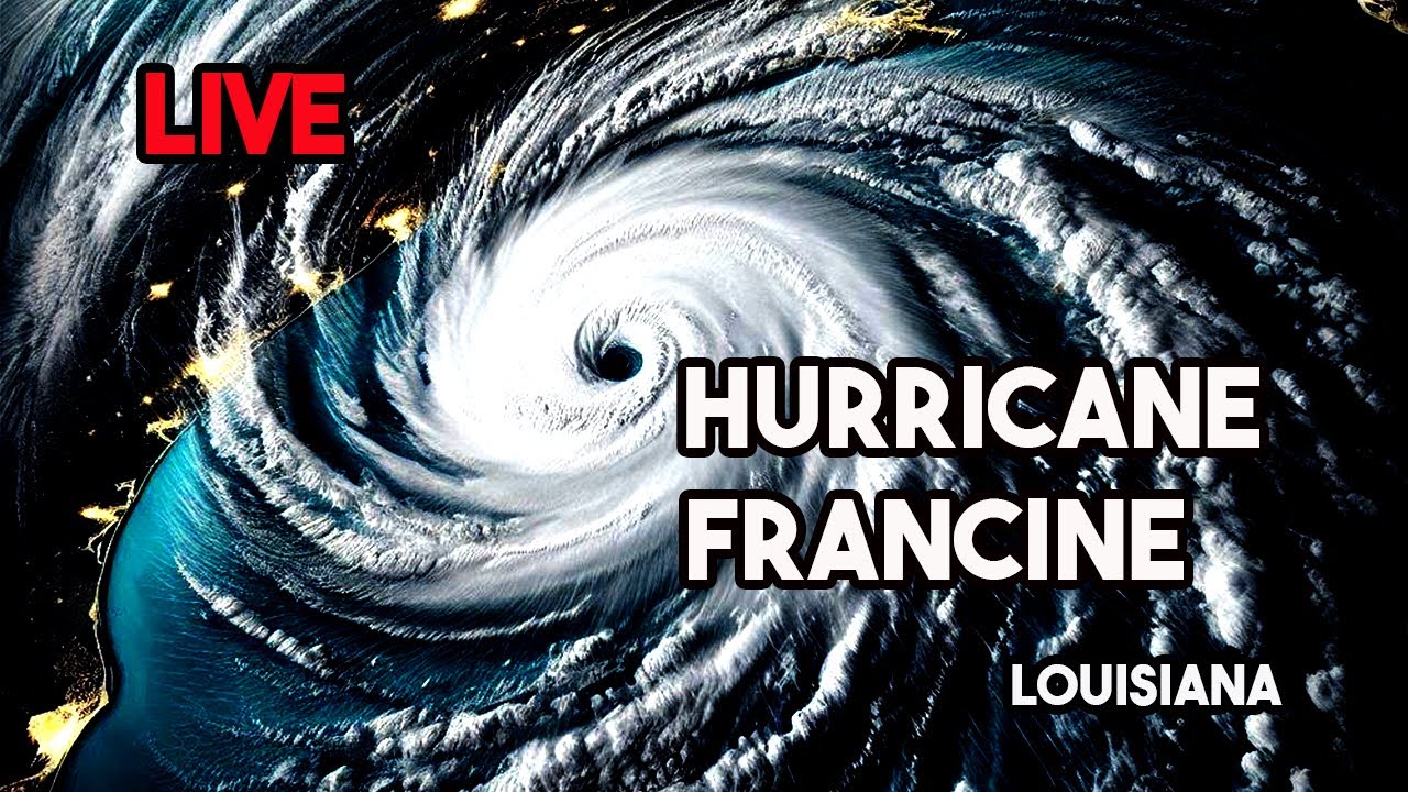 Live HURRICANE FRANCINE Chase On The LOUISIANA Gulf Coast - YouTube