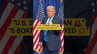 U.S. strikes back! 6 Iranian boats destroyed near Hormuz 🚨#USvsIran#StraitOfHormuz#BreakingNews