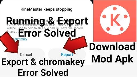 How To Fix Kinemaster Keeps Stopping Error | kinemaster export problem | Kinemaster Mod apk Link