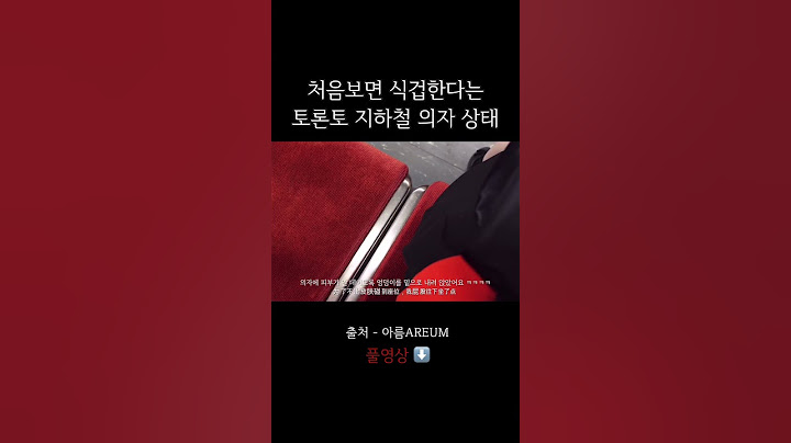 한국인이라면 기겁한다는 토론토 지하철 의자 상태 | 토론토 어학연수 브이로그