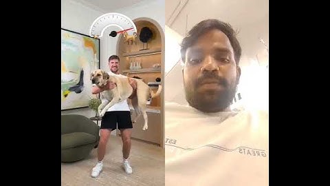 @MrBeast holding Bigger And  Bigger Dogs