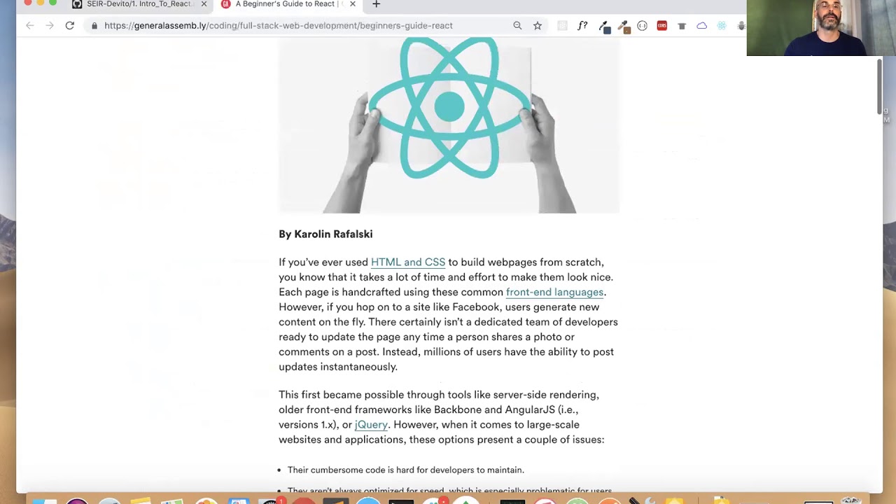 Intro To React aand Components - YouTube