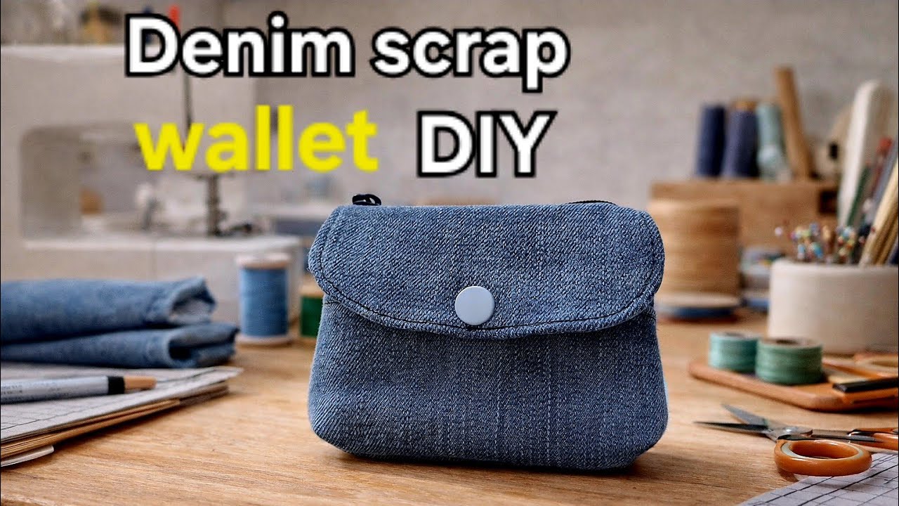 Scrap Denim Wallet DIY | Easy Upcycled Jeans Sewing