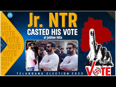 Jr NTR Cast His Vote along with His Wife and Mother | Telangana Polling | iDream media - IDREAMMOVIES