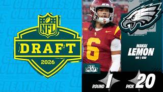 2026 NFL DRAFT RD 1 PK 20 Makai Lemon To The Philadelphia Eagles