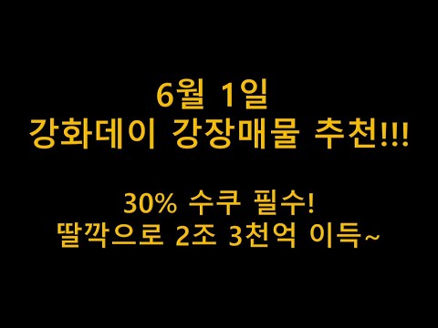 강화데이 강화장사! 이 매물은 어때? 강장매물 추천! 강장의 신 빅코비.