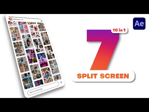 Vertical Multiscreen - 7 Split Screen | After Effects Template | Tutorial