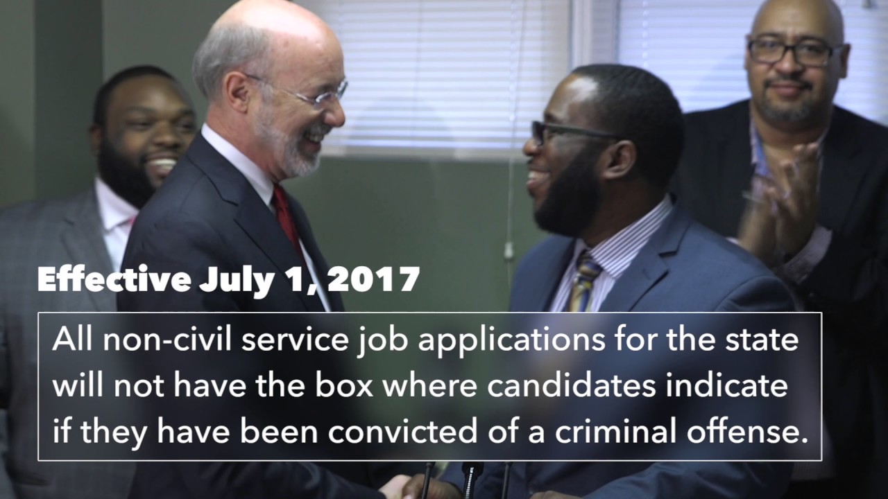 Governor Wolf ‘Bans the Box’ on State Employee Applications