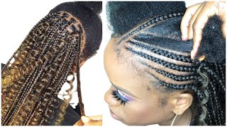 $19 Lightweight Cornrows to try | feeding in braids vs Knotless braiding for beginners |ombre braids screenshot 3