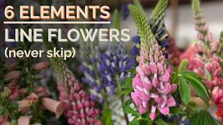 The 6 Elements of Floral Design: Line Flowers Explained