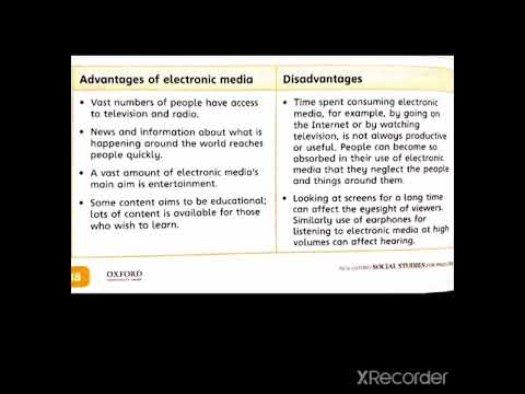 Advantages and disadvantages of electronic media