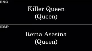 Video thumbnail of "Killer Queen (Queen) — Lyrics/Letra en Español e Inglés"
