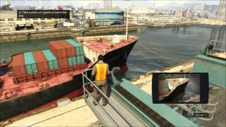 Grand Theft Auto V - Scouting The Port: Take Pictures on Catwalk Tutorial X Take Photo, Square Send screenshot 1