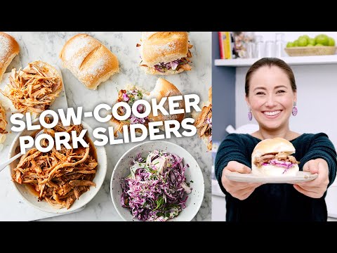 Slow-cooker pork sliders