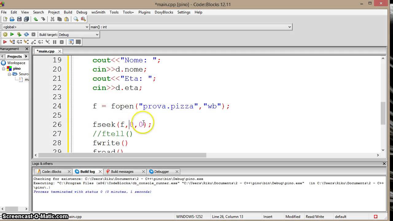 Tutorial 57 - File Binari (2 di 3) (C++) - YouTube