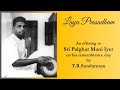 Shri palghat mani iyer remembrance day offering by trsundaresan  laya prasadam mridangam 2021