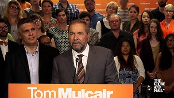 Thomas Mulcair weighs in on Mike Duffy trial, criticizes Stephen Harper
