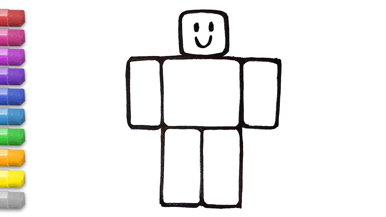 How to Draw Noob from Roblox printable step by step drawing sheet :  DrawingTutorials101.com