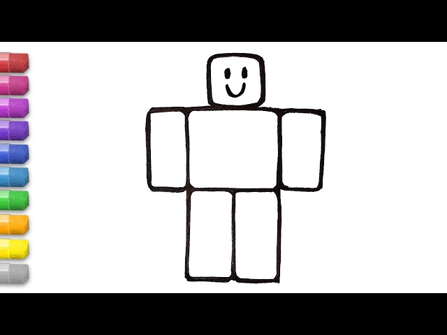 How to draw roblox noob, Art, Color, Drawing