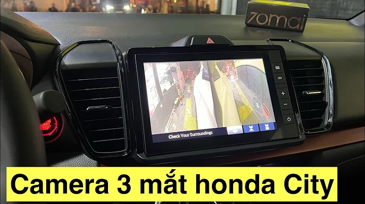 Honda city lắp camera 3 mắt Texpad Zone 3 , cam lề city #hondacity #camera360