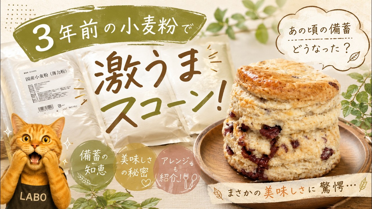 ✨検証✨ あの頃の備蓄どうなった?❷ 「3年寝かせた小麦粉」