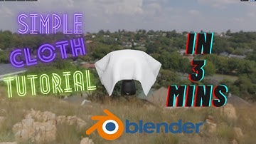 BLENDER TUTORIAL : Simple Cloth Simulation In 3 Minutes || shiva