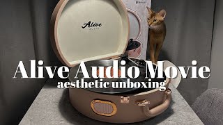 Виниловый проигрыватель alive | aesthetic alive audio movie unboxing asmr