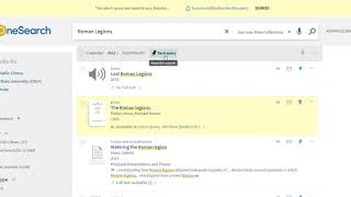 Saving Search Results on OneSearch