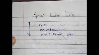 Linear Special Cases Notes