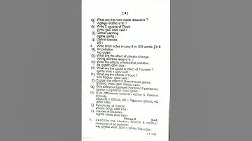 1st Semester Environmental Studies(E V.S) Question Paper 2023 ll +3 First Year ll#cbcsexam#cbcs#evs