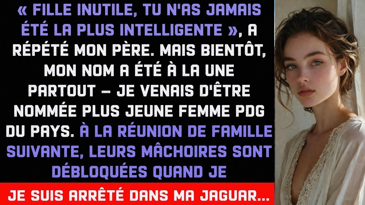 Ce soir-là, dans le salon familial, j'ai entendu la phrase qui a tout changé : « Phil inutile, tu n'as jamais été la plus brillante. » Mon père l'a lancée devant tout le monde alors que je tenais...