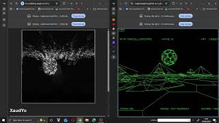 SVG xml file 3D FPS audio X and Y output to Oscilloscope realtime