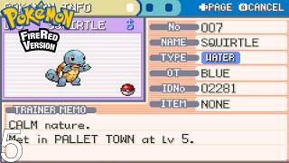 Pokemon FireRed [Shiny Only] Walkthrough Part 5 Shiny Squirtle Hunting