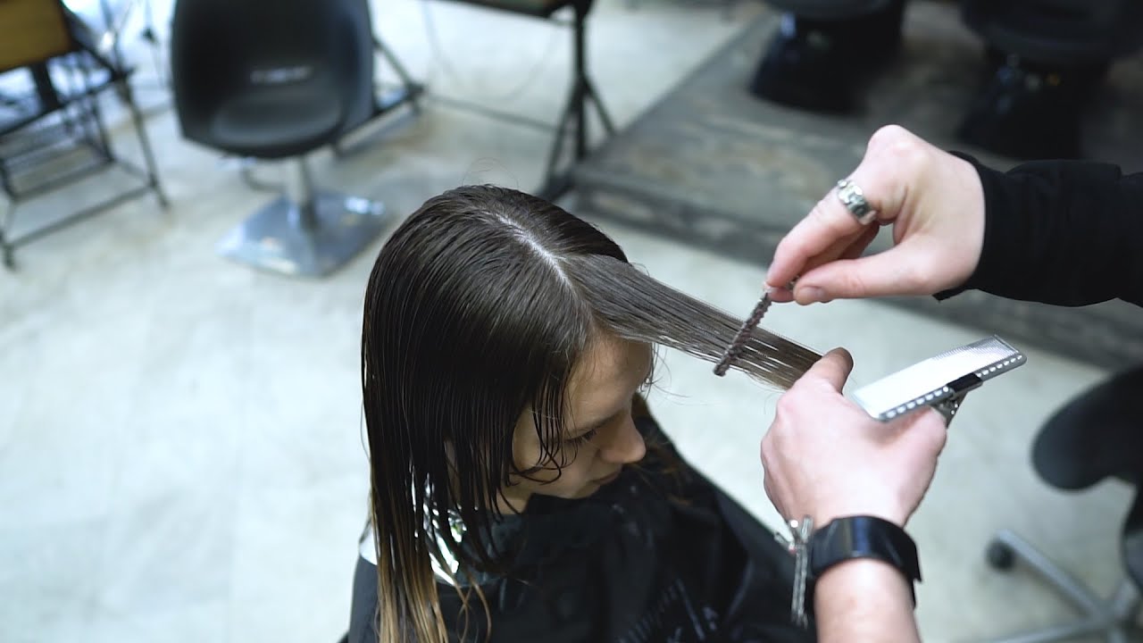 Long Straight Black Hair with Melted Front Layers and Textured Ends - The  Latest Hairstyles for Men and Women (2020) - Hairstyleology